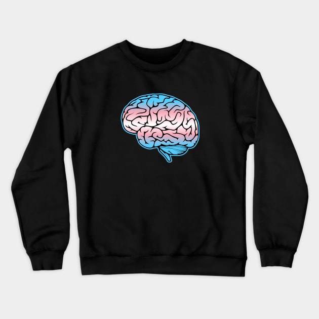 Transgender Brain Crewneck Sweatshirt by Pridish